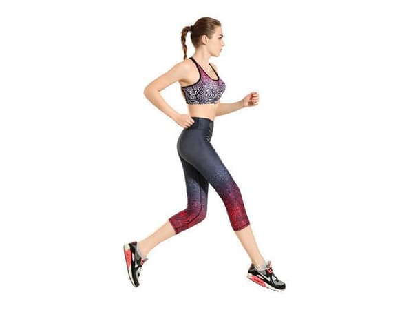 Svarta Yoga Capri Leggings Mandala Mönster
