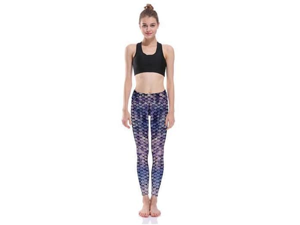 Lila Mermaid Yoga Leggings