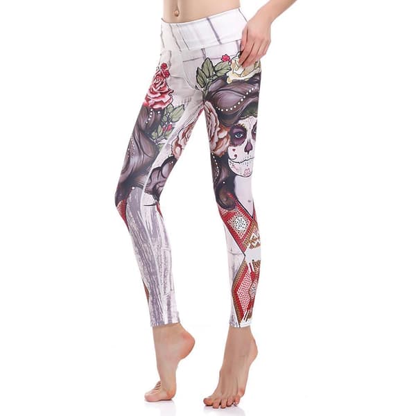 Tatto Woman and Rose Yoga Leggings