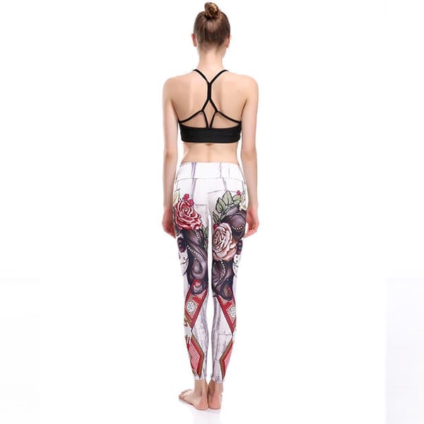 Tatto Woman and Rose Yoga Leggings