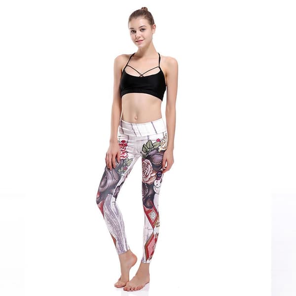 Tatto Woman and Rose Yoga Leggings