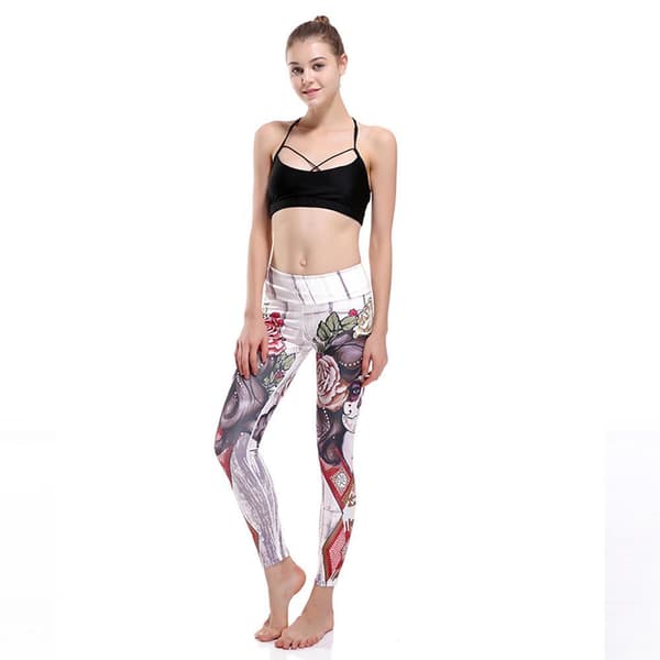 Tatto Woman and Rose Yoga Leggings