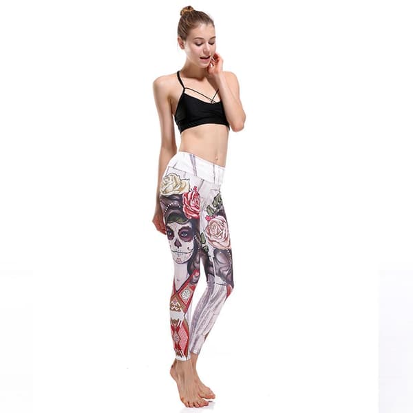 Tatto Woman and Rose Yoga Leggings