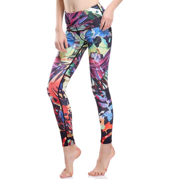 Mönstrade Yoga Leggings XL