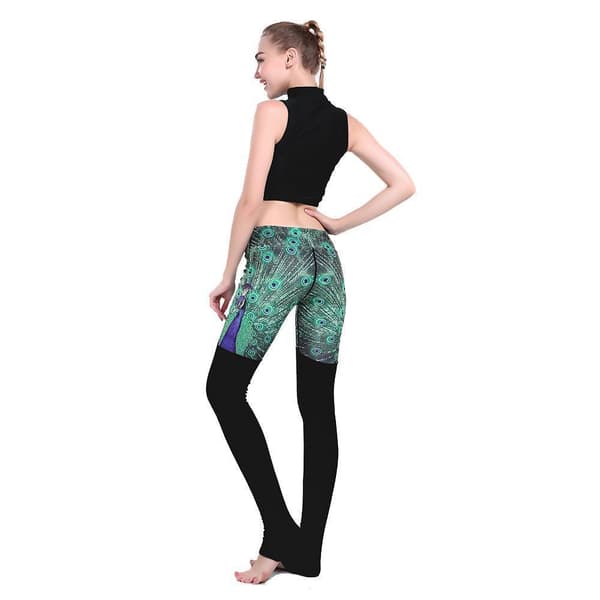 Påfågel Yoga Leggings