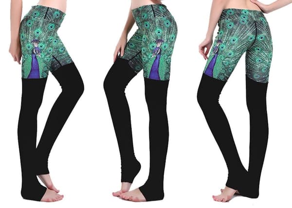 Påfågel Yoga Leggings