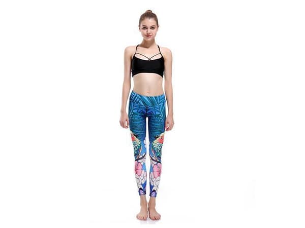 Tropisk Fågel Yoga Leggings