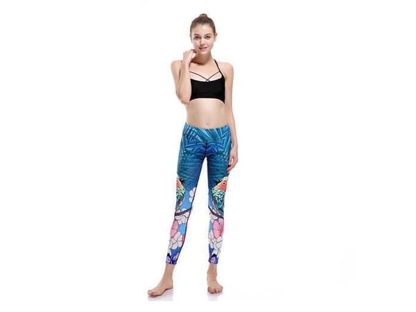 Tropisk Fågel Yoga Leggings
