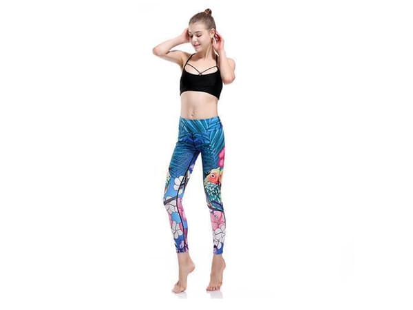 Tropisk Fågel Yoga Leggings