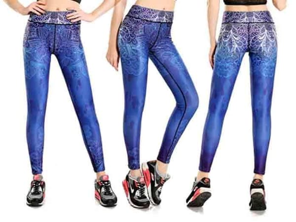 Midnatts Blå Yoga Leggings XL
