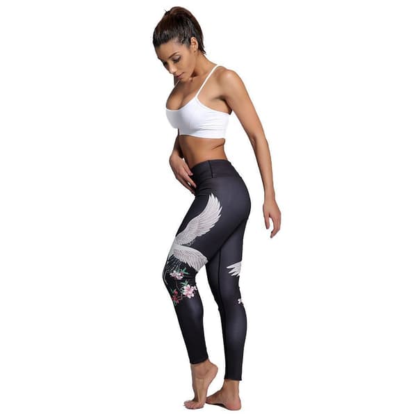 Japanese Crane Yoga Leggings