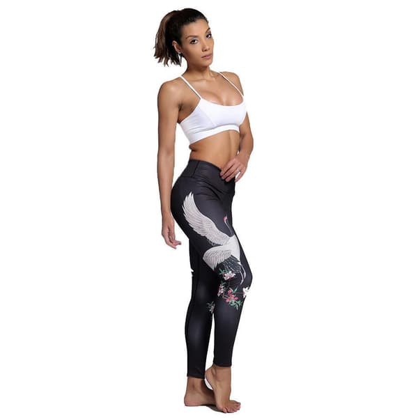 Japanese Crane Yoga Leggings