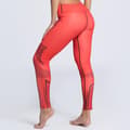 Miniatyrbild 5 av 6: Röda Mönstrade Yoga Leggings