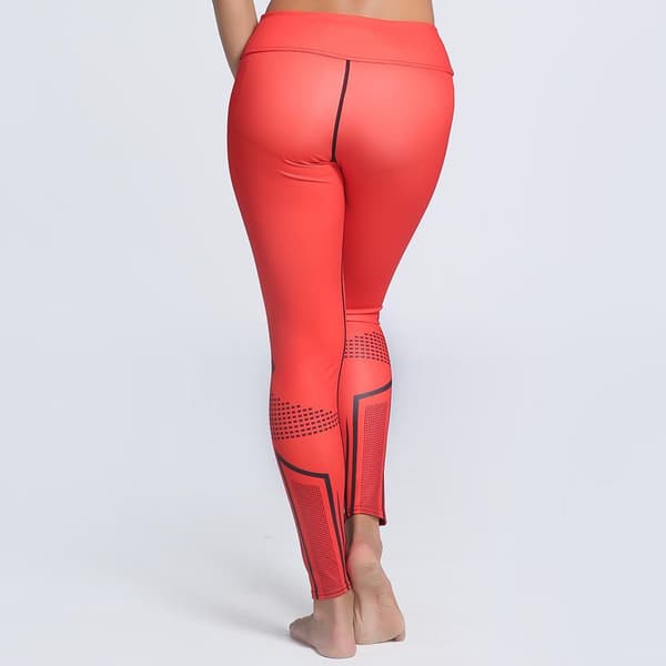Svarta Yoga Leggings Med Mönster
