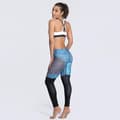 Miniatyrbild 6 av 8: Blågröna Mönstrade Yoga Leggings