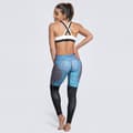 Miniatyrbild 2 av 8: Blågröna Mönstrade Yoga Leggings