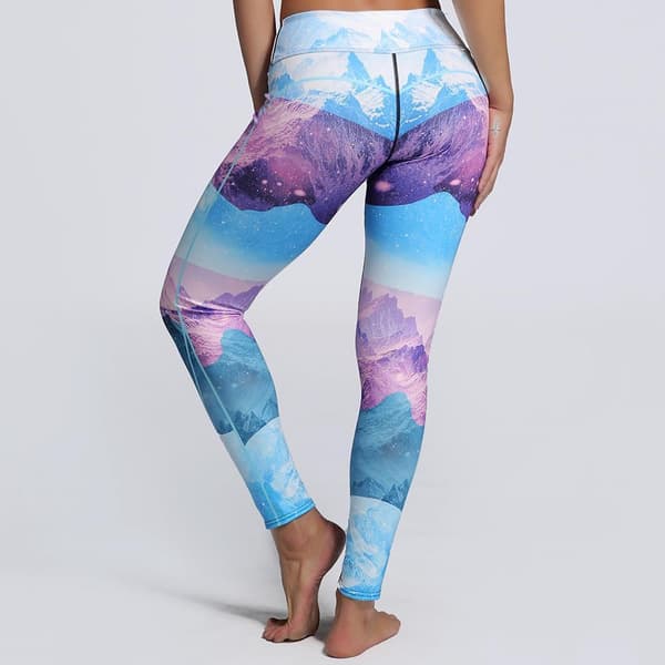 Färgglada Landskaps Leggings
