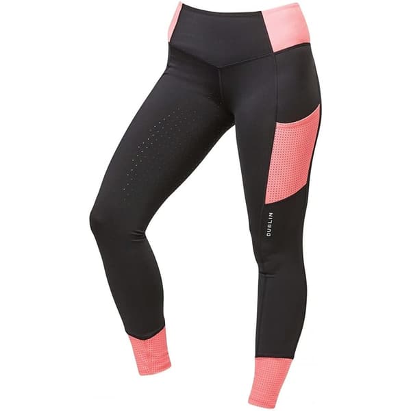 Dublin Womens/Ladies Power Performance Colour Block Horse Riding Tights