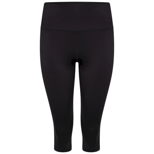 Dare 2B Womens/Ladies Influential Plain Recycled 3/4 Leggings Black 16 UK