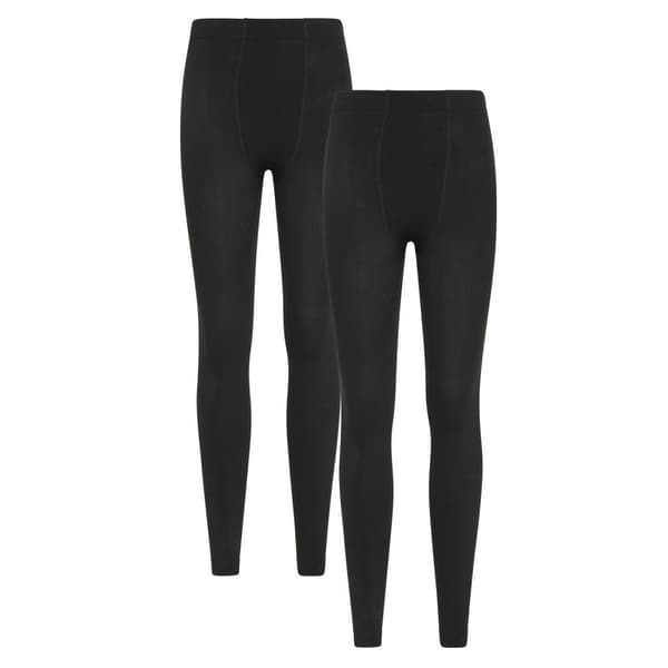 Mountain Warehouse Womens/Ladies Fleece Lined Thermal Leggings (Pack of 2)