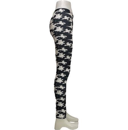 Svarta Leggings med Vita Spöken
