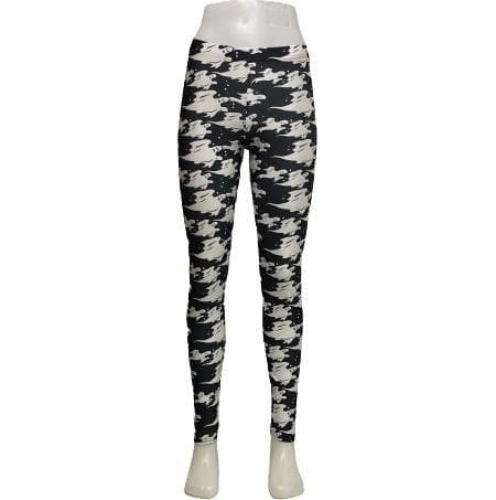 Svarta Leggings med Vita Spöken