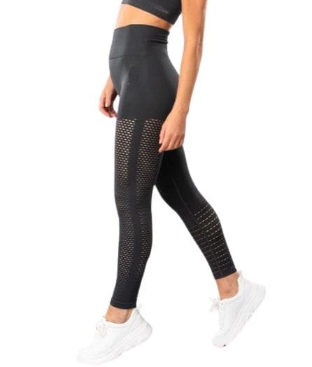 Mörkgrå Seamless Tights Leggings Mesh