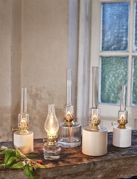 Kerosene Lamp Straight Beige Large