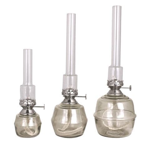 Kerosene Lamp Majken Grey Nickel Large