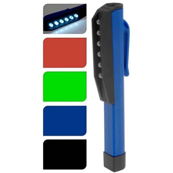 Ficklampa - PROVENCE UTGÅNG - 6 LED - 29 lumen - 3 AAA-batterier - 15.5 x 2.5 cm