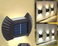 Miniatyrbild 3 av 6: Solcellslampa för mark & väggmontering, 8LED, IP67 vädertålig, 4-pack