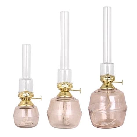 Kerosene Lamp Majken Ash Rose Brass Large