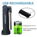 Miniatyrbild 3 av 4: Arbetslampa - WGHY - WGHY3810 - Bärbar - Uppladdningsbar USB - 5 lägen