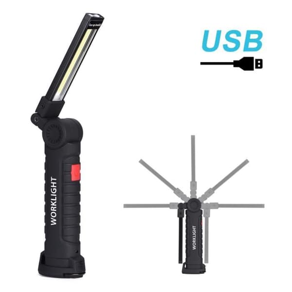 Bärbar LED USB Uppladdningsbar arbetslampa med magnetisk hållare HB033 #118