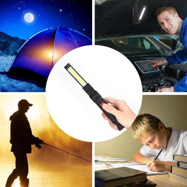Bärbar LED USB Uppladdningsbar arbetslampa med magnetisk hållare HB033 #118