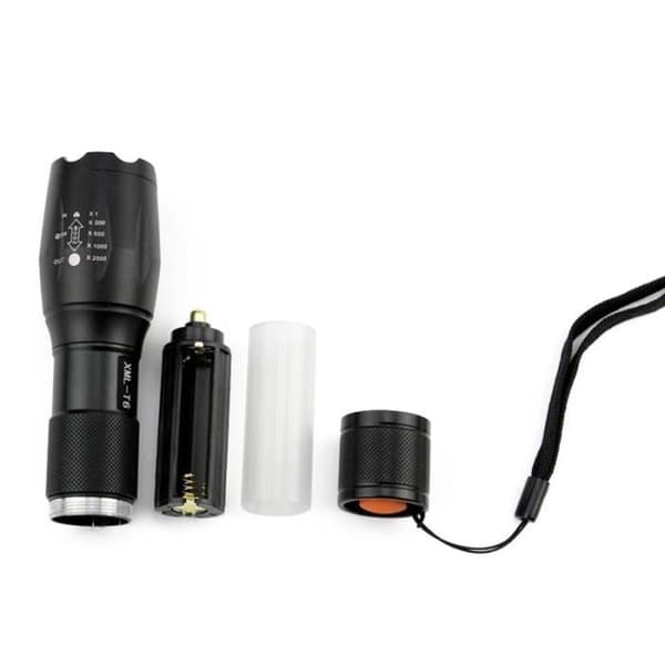 Uppladdningsbar LED-ficklampa ficklampa XML T6 4000 Lumens 18650 Batteri Utomhuscamping Kraftfull LED-ficklampa (ty