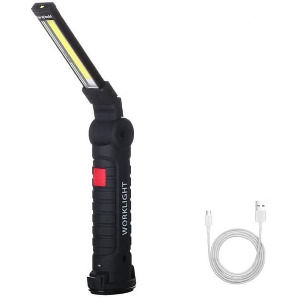 Arbetslampa - LED - 800Lm - Uppladdningsbar - 5 lägen - Magnetisk bas