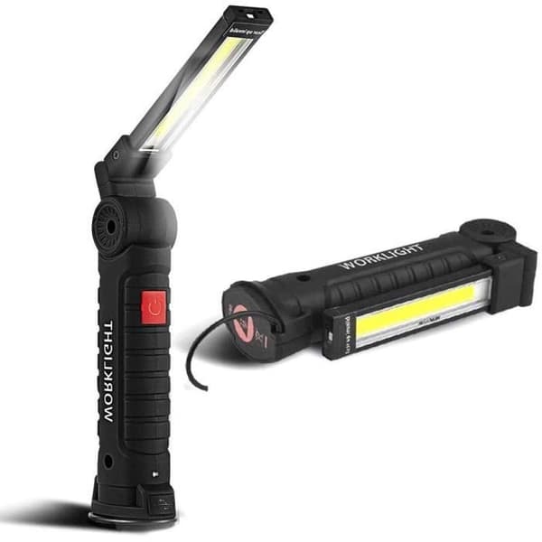 Arbetslampa - SunTop - Uppladdningsbar - 5 lägen - Magnetisk bas - COB-ficklampa