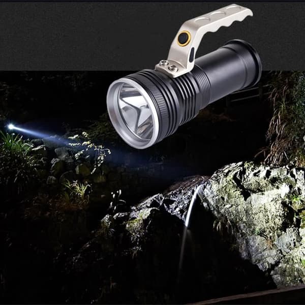 CREE XM-L 3000LM Uppladdningsbar LED-ficklampa - Svart - För utomhusbruk