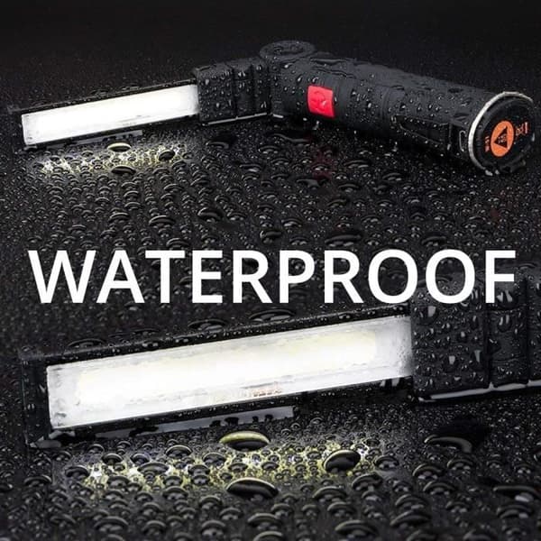 USB-uppladdningsbar COB-inspektionslampa, 5 ljuslägen, vattentät magnetisk ficklampa, LED+-ljus