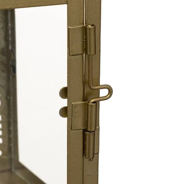 Lykta - guld - metall 10x10x16 cm - Guld - Atmosphera inredningsarkitekt