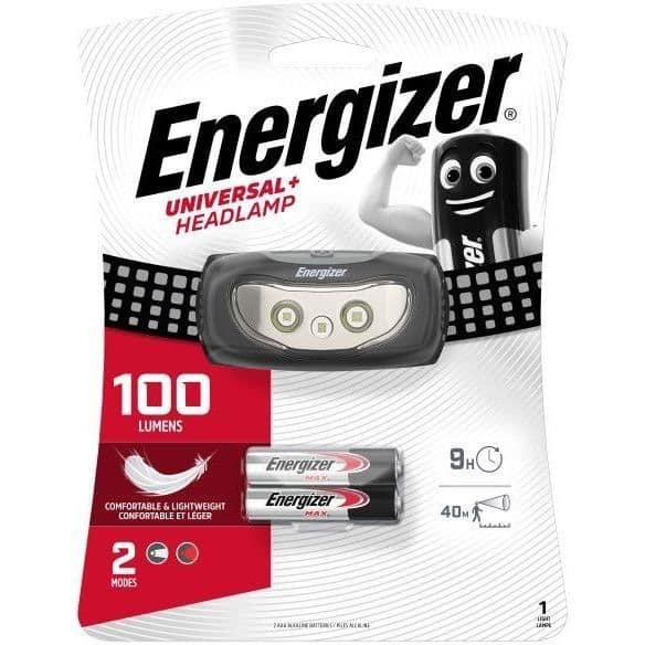 ENERGIZER Universal Strålkastare - 2 vita lysdioder / 1 röd lysdiod - 100 lumen