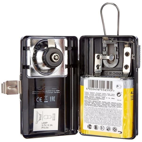 Ficklampa - VARTA - Palmljus - Metall - 4,5 V - Räckvidd 47 m