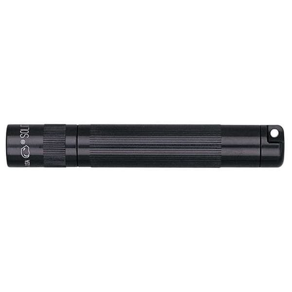 Svart solitär ficklampa levereras med LR03-batterier