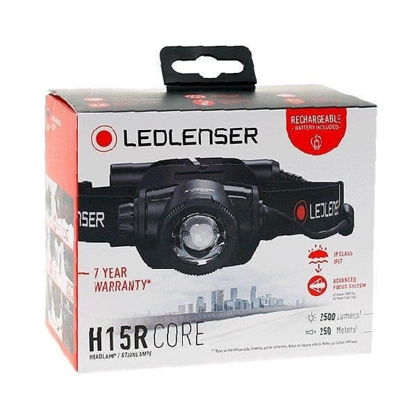 Pannlampa - LEDLENSER - H15R CORE - 2500 lumen - Uppladdningsbar - Svart