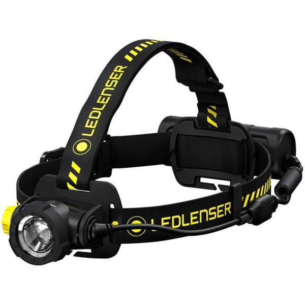 Huvudlampa - LED Lenser - H7R Work - 600 lm - 200 m - Uppladdningsbar Svart, Gul