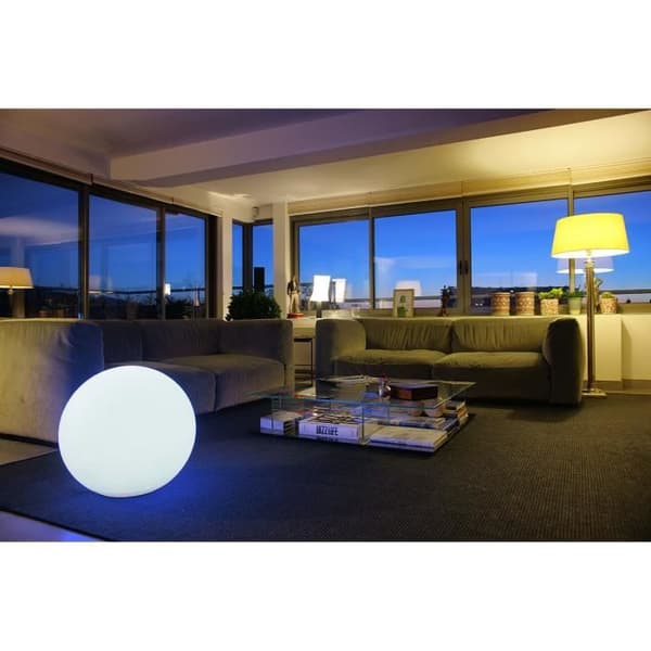 LUMISKY - Trådbunden kullampa för utomhus LED - vit BOBBY - ∅60cm E27 bas