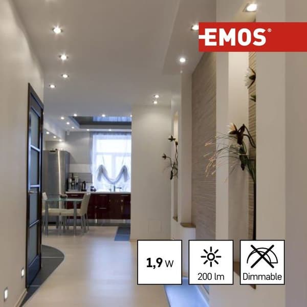 Emos - ZQ8621 - Les A++, Classic JC LED-lampa, neutralvit, glas, 2 W, G4, transparent, 1,6 x 5,1 cm