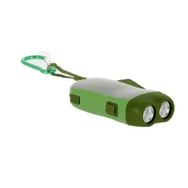 Ficklampa - ESSCHERT DESIGN - Dynamo karbinhake - Vit - Uppladdningsbar - Utomhus