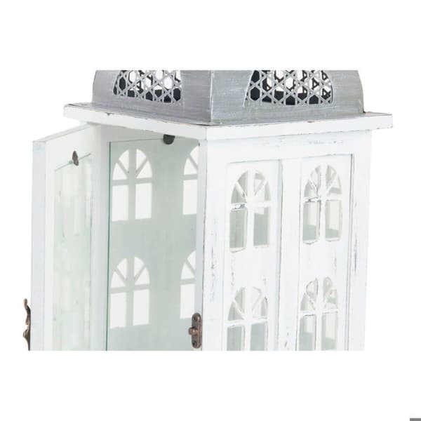 Lyslykta - DKD Home Decor - Medelhavsstil - Vädersliten Trä - Glas - Inomhus